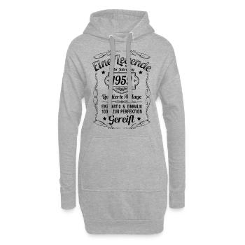 Geburtsjahr 1959 Vintage Geburtstag Legende 1959 - Hoodie-Kleid - Grau meliert - Vorne