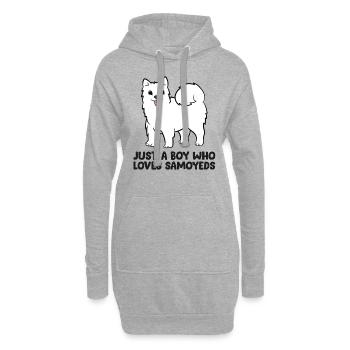 Propriétaire de chien Samoyède Seulement un garçon qui - Sweat-shirt à capuche long Femme - gris chiné - Devant