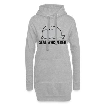 Seal Lover Seal Whisperer Chers Phoques - Sweat-shirt à capuche long Femme - gris chiné - Devant