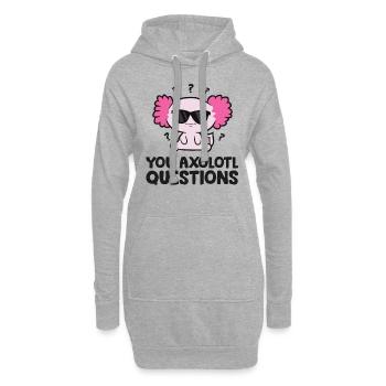 Vous Axolotl Demandez aux amoureux d’Axolotl Drôle - Sweat-shirt à capuche long Femme - gris chiné - Devant