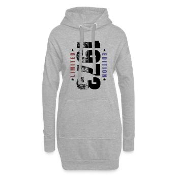 Grunge Birthday Limited Edition 1973 Naissance 1973 - Sweat-shirt à capuche long Femme - gris chiné - Devant