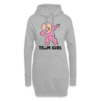 Révélation de genre Team Girl - Sweat-shirt à capuche long Femme - gris chiné - Devant
