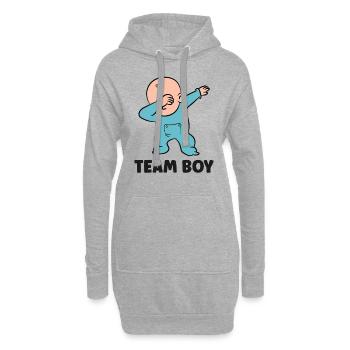 Révélation de genre Team Boy - Sweat-shirt à capuche long Femme - gris chiné - Devant