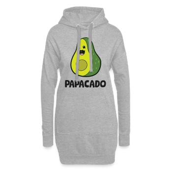 Avocado Papa Avocado Papa Avocado Papacado - Hoodie-Kleid - Grau meliert - Vorne