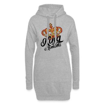 Sarkastischer König King of mimimi Statement Krone - Hoodie-Kleid - Grau meliert - Vorne