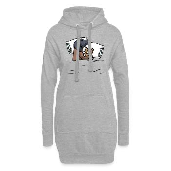 Bayerischer Gebirgsschweißhund - Hoodie-Kleid - Grau meliert - Vorne