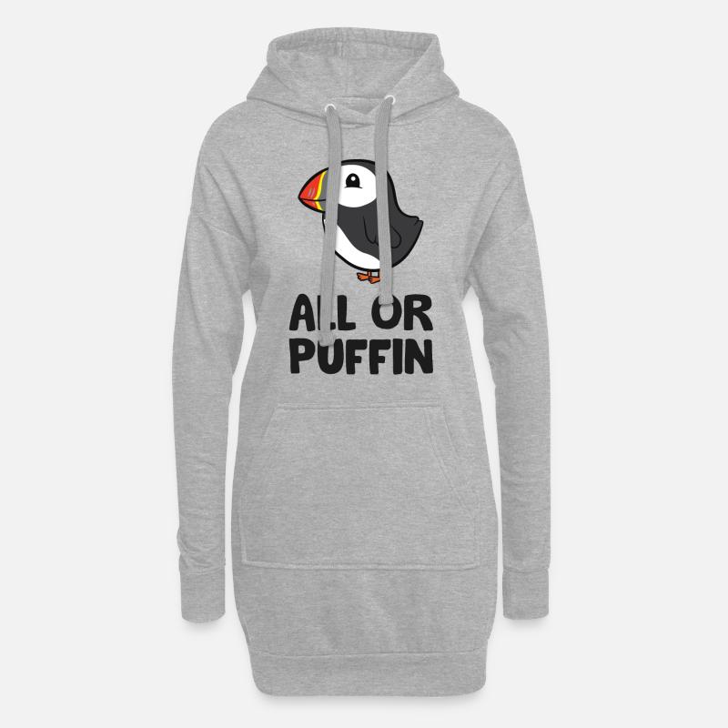 Alles oder Papageientaucher Lustige - Hoodie-Kleid - Grau meliert