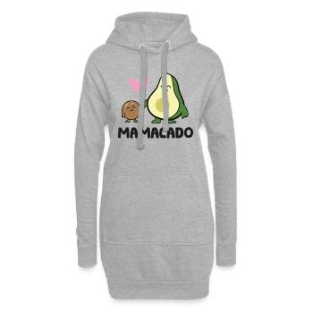 Avocado Mama Avocado Mama Niedlich Avocado - Hoodie-Kleid - Grau meliert - Vorne