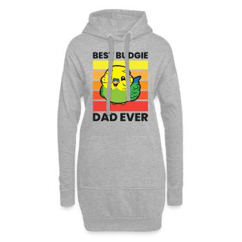 Budgerigar propriétaire Dad Bester - Sweat-shirt à capuche long Femme - gris chiné - Devant