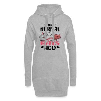 Rats - Sweat-shirt à capuche long Femme - gris chiné - Devant
