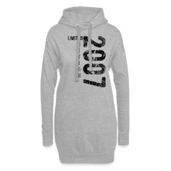 Limited Edition 2007 Geburtstag Jahrgang 2007 - Hoodie-Kleid - Grau meliert - Vorne
