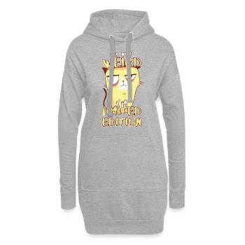 Annoyed Cartoon Cat - Édition limitée - Dicton - Sweat-shirt à capuche long Femme - gris chiné - Devant