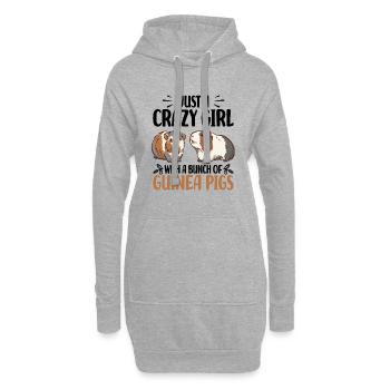 Cobaye - Sweat-shirt à capuche long Femme - gris chiné - Devant