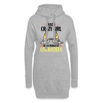 Calopsitte - Sweat-shirt à capuche long Femme - gris chiné - Devant