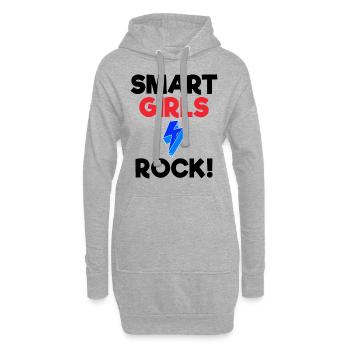 Cadeau d’autonomisation des femmes Smart Girls Rock Smart Girl - Sweat-shirt à capuche long Femme - gris chiné - Devant