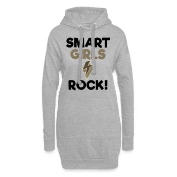 Cadeau d’autonomisation des femmes Smart Girls Rock Smart - Sweat-shirt à capuche long Femme - gris chiné - Devant