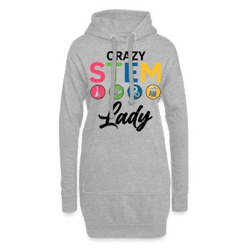 Professorin Steminist Designs für Equality Stem - Hoodie-Kleid - Grau meliert - Vorne