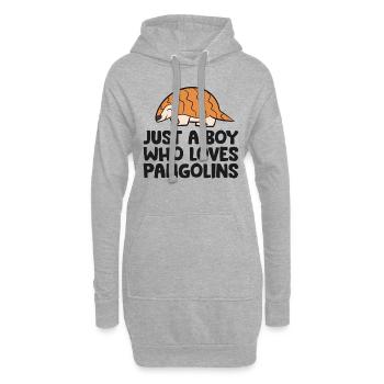 Nur ein Junge, der Schuppentiere liebt - Hoodie-Kleid - Grau meliert - Vorne