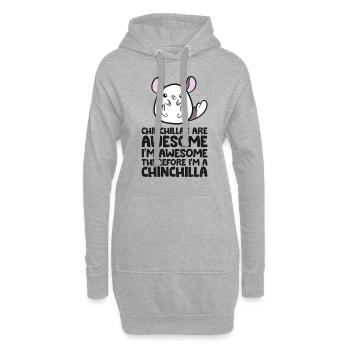 Chinchillas sind fantastisch, deshalb bin ich ein - Hoodie-Kleid - Grau meliert - Vorne