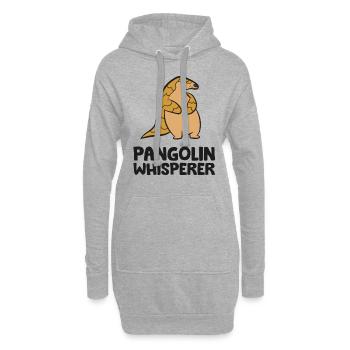 Pangolin Whisperer Mammifère Mignon - Sweat-shirt à capuche long Femme - gris chiné - Devant