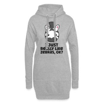 J’aime vraiment les zèbres, d’accord? Mignon - Sweat-shirt à capuche long Femme - gris chiné - Devant