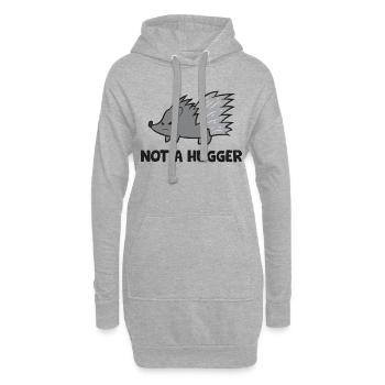 Drôle de porc-épic pas un câlin - Sweat-shirt à capuche long Femme - gris chiné - Devant