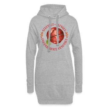 Gestresster gesegneter Kürbisgewürz besessen - Hoodie-Kleid - Grau meliert - Vorne
