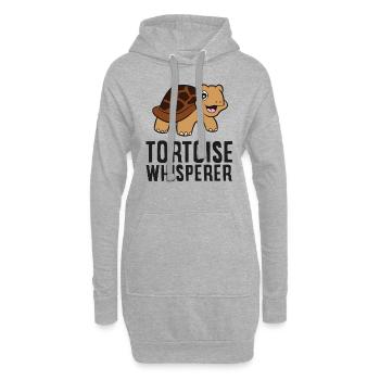 Les chuchoteurs de tortues aiment les tortues - Sweat-shirt à capuche long Femme - gris chiné - Devant