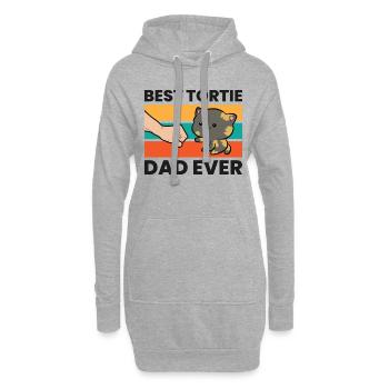 Tortie Cat Papa Meilleur Tortie Papa Jamais - Sweat-shirt à capuche long Femme - gris chiné - Devant