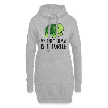 Lustige Schildkröte Liebhaber Mein Geist Tier ist - Hoodie-Kleid - Grau meliert - Vorne