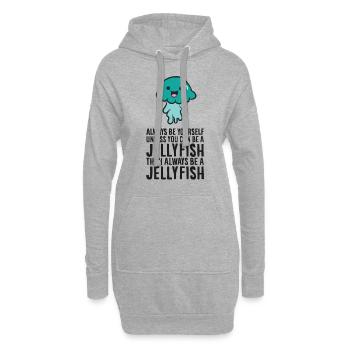 Soyez toujours vous-même à moins que vous ne puissiez faire une méduse - Sweat-shirt à capuche long Femme - gris chiné - Devant
