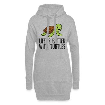 Sea Turtle Pet Life Is Better With Turtles - Hoodie Dress - heather grey - Front