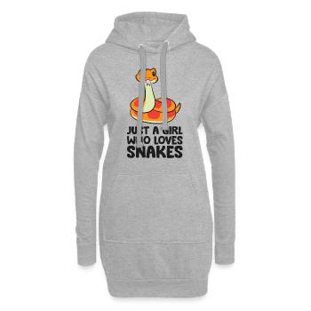 Juste une fille qui aime les serpents - Sweat-shirt à capuche long Femme - gris chiné - Devant
