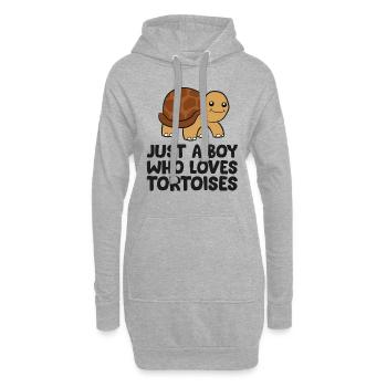 Meeresschildkröte Nur ein Junge, der Schildkröten - Hoodie-Kleid - Grau meliert - Vorne