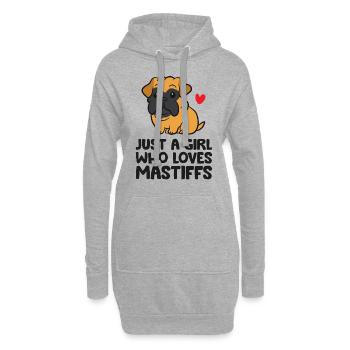 Just a Girl Who Loves Mastiffs Cane Corso Italian - Hoodie-Kleid - Grau meliert - Vorne