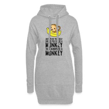 Sei immer du selbst, außer du kannst ein Affe sein - Hoodie-Kleid - Grau meliert - Vorne