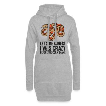 Soyons honnêtes, j’étais fou avant le serpent de maïs - Sweat-shirt à capuche long Femme - gris chiné - Devant