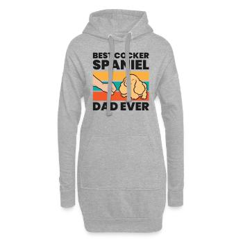 Cocker Spaniel Papa Best Cocker Spaniel Dad Ever - Hoodie-Kleid - Grau meliert - Vorne