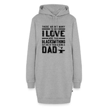 Forger la fête des pères - Sweat-shirt à capuche long Femme - gris chiné - Devant