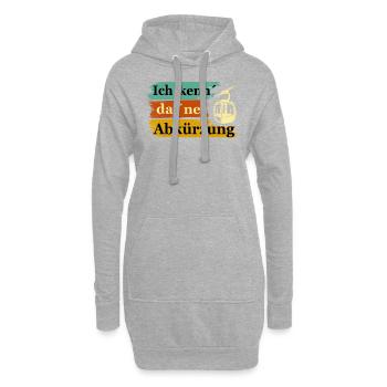Ich kenn da ne Abkürzung Seilbahn lustig - Hoodie-Kleid - Grau meliert - Vorne