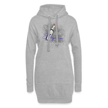 Ich liebe Bergblumen lustiger Spruch - Hoodie-Kleid - Grau meliert - Vorne