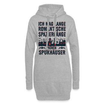 Romantische Spaziergänge Halloween Kostüm Lustig - Hoodie-Kleid - Grau meliert - Vorne