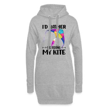 Drachen steigen lassen - Hoodie-Kleid - Grau meliert - Vorne