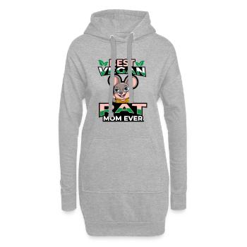 Rat - Sweat-shirt à capuche long Femme - gris chiné - Devant