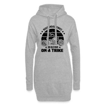 Trike Motorrad Triker Trikes Trikefahrer Geschenke - Hoodie-Kleid - Grau meliert - Vorne