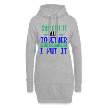 Sarkastische Geschenke, die ich noch nie gefälscht habe Sarkasmus-Geschenk - Hoodie-Kleid - Grau meliert - Vorne