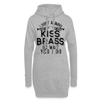 Trompettiste Trompette Instrument Cuivres Musique - Sweat-shirt à capuche long Femme - gris chiné - Devant