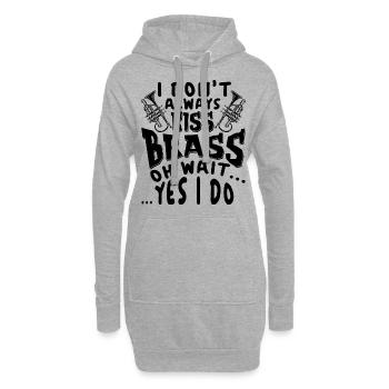 Trompettiste Trompette Instrument Cuivres Musique - Sweat-shirt à capuche long Femme - gris chiné - Devant