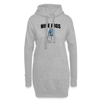 Nice Jugs Hobby Klettern Bouldern Sport - Hoodie-Kleid - Grau meliert - Vorne