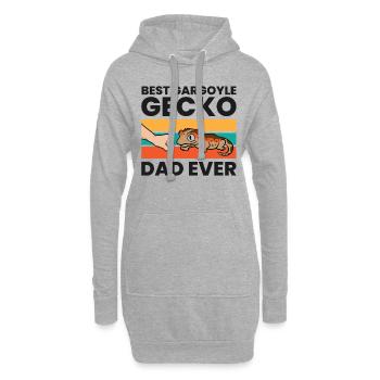 Bester Gargoyle Gecko Dad aller Zeiten - Hoodie-Kleid - Grau meliert - Vorne